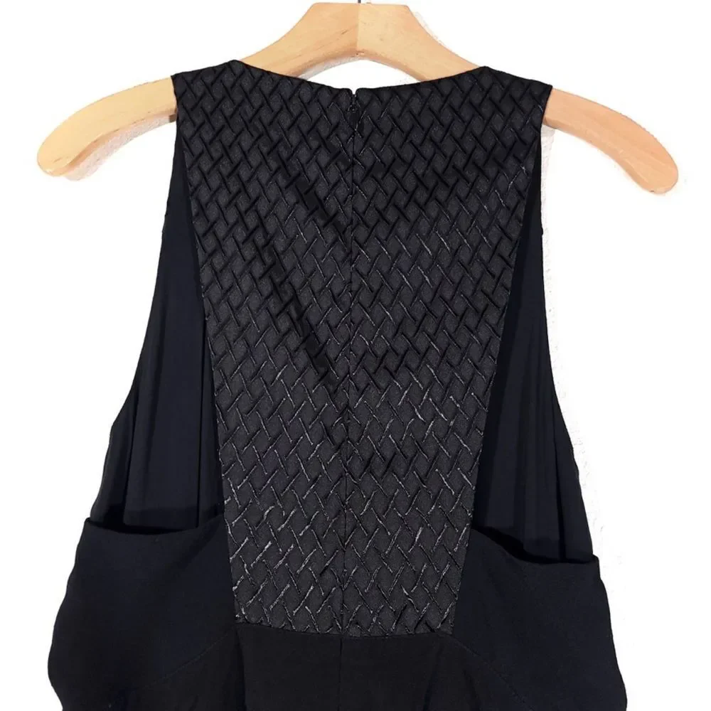BLESSED ARE THE MEEK Long Island Pleated Diamond Back Jumpsuit in Black Medium - Picture 8 of 12